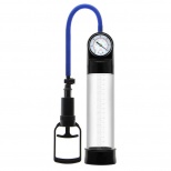 Вакуумная помпа ручная с манометром Erozon Penis Pump, прозрачная
