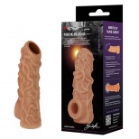 Насадка с выделенными венами, с подхватом мошонки на фаллос, с открытой головкой,NS-004 M