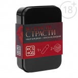 Вибропуля в наборе для двоих «Во власти страсти. Секреты наслаждения», (2 неоновых кубика, вибропуля