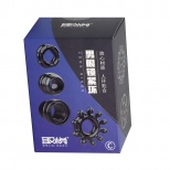 Кольцо эрекционное Box C, набор 4 шт., гелевый силикон, черный