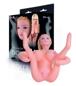 Кукла надувная с реалистичной головой.в лежачей позе. Вставка вагина – анус. 