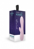 Вибратор с клиторальным отростком Kiara, цвет розовый
