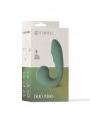Вибратор с вакуумной стимуляцией Duo Viro из жидкого силикона (SENSORA)