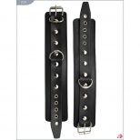 Наручники узкие из натуральной кожи, цвет черный, размер OS, Подиум Р219