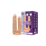 SileXD Вибростимулятор двойной реалистик Model 1 7 и 8 (17.5-19.5 cм) с пультом ДУ