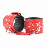 НАРУЧНИКИ ИЗ КОЖИ КРАСНЫЕ [51014]