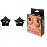 Пэстисы на грудь с пайетками в форме звездочек, цвет черный, Notabu NTB-80603