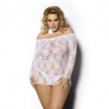 Ночная сорочка с длинным рукавом и стринги  «Cobayo», цвет белый, размер ХL