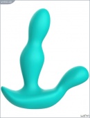 Вибропробка с доп.стимуляцией с пультом Richard, жидкий силикон, USB, 10 режимов