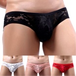 Мужские сексуальные прозрачные трусы черные (XL)