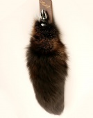 Анальная  пробка с  натуральным лисьим хвостом  СН-7001
