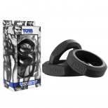 НАБОР ЭРЕКЦИОННЫХ КОЛЕЦ ЧЕРНЫХ TOM OF FINLAND 3 PIECE SILICONE COCK RING SET