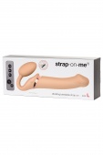Вибрострапон Strap-On-Me с 3 моторами, телесный, L, 17 см