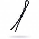 Лассо на пенис A-toys by TOYFA с двумя бусинами, цвет черный, длина 19,5 см, 768022