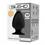 Анальная пробка силиконовая с эффектом памяти SilexD Premium Silicone Plug, черная - XS