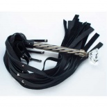 Плеть эксклюзивная с металлической ручкой, черная