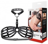 Портупея бюстгальтер с ошейником "Nikita"