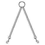 Цепь соединительная двойная с карабинами по обе стороны Джага-Джага, серебристая