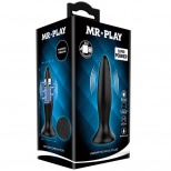 Вибропробка с продольными ребрышками Mr.Play, черная 040082