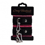 Наручники скругленные с мягкой розовой подкладкой CH-24040