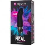 Вибратор с электростимуляцией «Real Deal Neal», цвет черный, Mystim