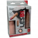 Фаллоимитатор неоскин с поясом "Harness" ( коробка - LESBIAN SERIES )837703