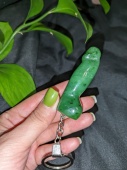 Брелок ручной работы "Пенис"  из натурального камня нефрита (большой)