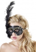 МАСКА С ПЕРОМ ЧЕРНАЯ С ЗОЛОТОМ MASKS