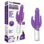 Вибратор с тройной стимуляцией Slim Realistic Double Penetrating Rabbit Vibrator, фиолетовый
