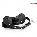 Оригинальный черный кляп с замочком, длина 64 см, диаметр 4.5 см, Notabu ntb-80672