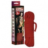 BDSM Шнур для связывания «Bondage Rope», 3 метра, цвет красный