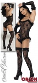 Боди с чулками и перчатками черного цвета M/L