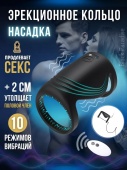 Эрекционное кольцо насадка на член Виброкольцо c ду (W)