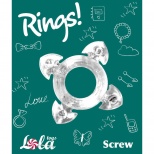 Эрекционное кольцо Rings Screw, прозрачное