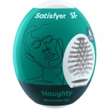 Инновационный влажный мастурбатор-яйцо «Satisfyer Egg Single Naughty», белый
