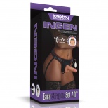 Реалистичный вибрострапон с трусиками "Vibrating Easy Strapon Set 7", Светлый