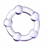 Эрекционное кольцо на пенис с бусинами Штучки-Дрючки 2,5 см., фиолетовое
