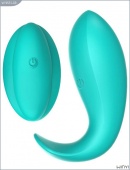 Вибростимулятор с пультом Ava, жидкий силикон, USB, 10 режимов,