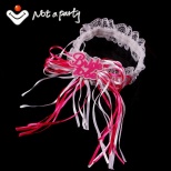 ПОДВЯЗКИ БЕЛЫЕ КРУЖЕВА С НАДПИСЬЮ НА ПРЯЖКЕ BRIDE TO BE