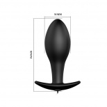 Анальный вибратор 040038 Silicone+ABS батарейка 31*85 (black)