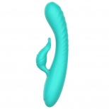 Вибратор с клиторальным стимулятором Chloe, зеленый