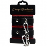 Оковы скругленные с мягкой красной подкладкой CH-24048