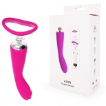 Оригинальный двусторонний массажер 2-в-1, вибратор для точки G и вакуумный массажер для половых губ 