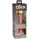 Вибромассажер-реалистик на присоске с двойной плотностью «King Cock Elite 6», PipeDream