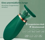 Вибромассажер с функциями всасывания и облизывания.10 режимов вибрации