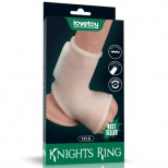Вибронасадка "Vibrating Knights Slik Ring with Scrotum Sleeve", Белый