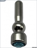 Зонд для пениса, рельефный, с голубым кристаллом, 6х46 мм   Р3106М