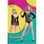 Боди с рукавами, мелкая сетка VupiDupi, черное VD-81003