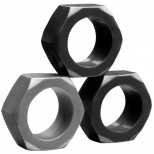 НАБОР ИЗ 3-Х ЭРЕКЦИОННЫХ КОЛЕЦ TOM OF FINLAND 3 PIECE COCK NUTS