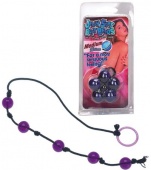 Цепочка анальная Jelly Soft Butt Beads, фиолетовая